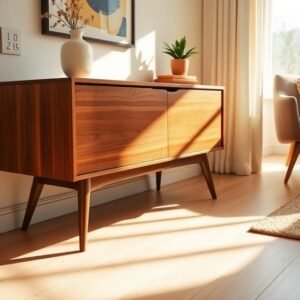 mid century modern living room