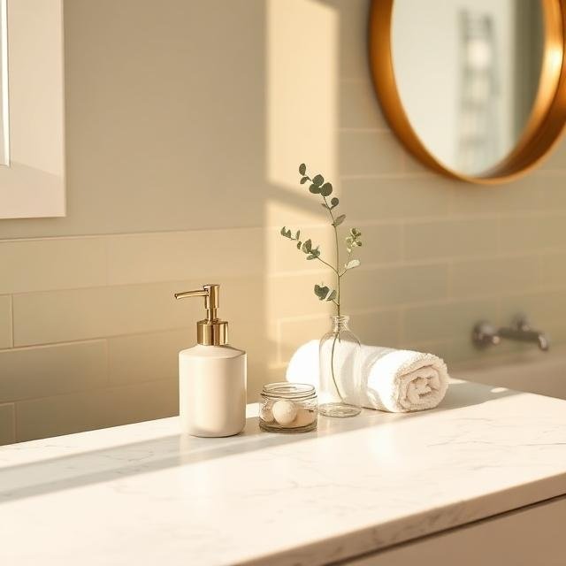 bathroom counter decor