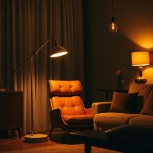 mid century modern living room