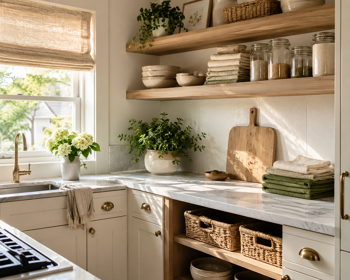 small kitchen organization