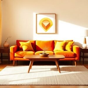 mid century modern living room